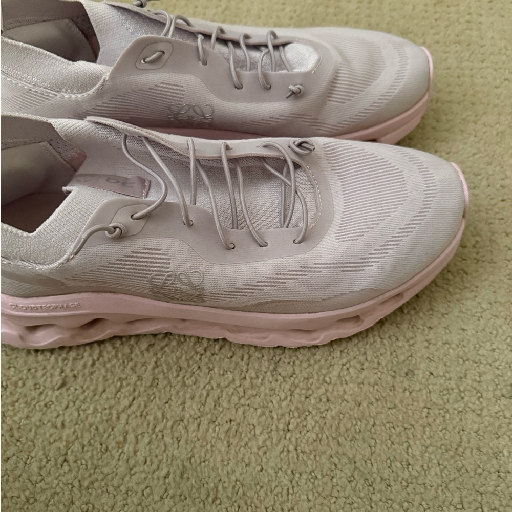Loewe Women's Light Pink and Cream Athletic Sneakers